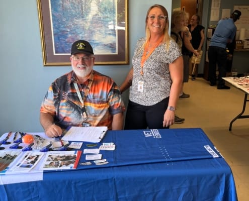 Vet Center employee with Christa, case manager