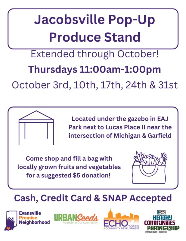 Jacobsville Pop UP Produce Stand Flyer