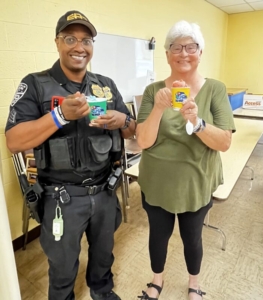 Mary K and Officer at BTS Bash