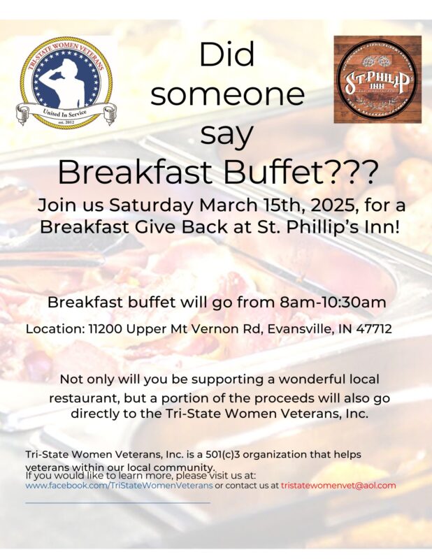 Flyer for Breakfast Buffet fundraiser