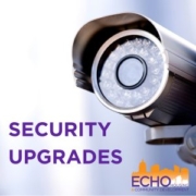 image with a camera that reads "Security Upgrades"